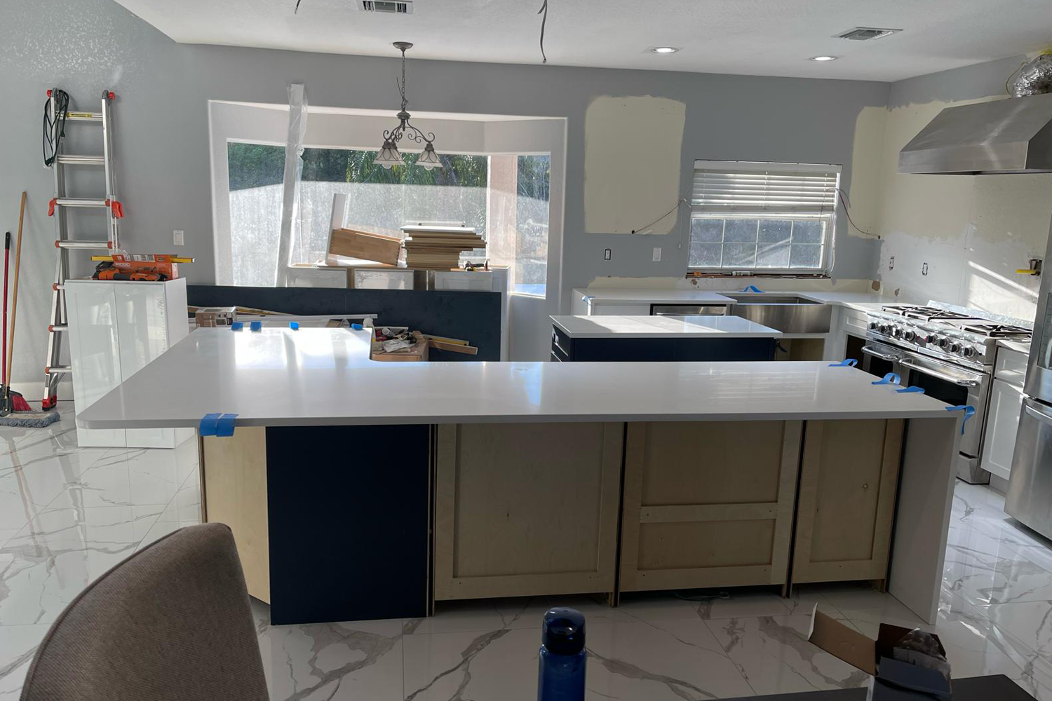 Contemporary Transitional Kitchen Remodel by All American Solid Surface, Inc. project photo 2